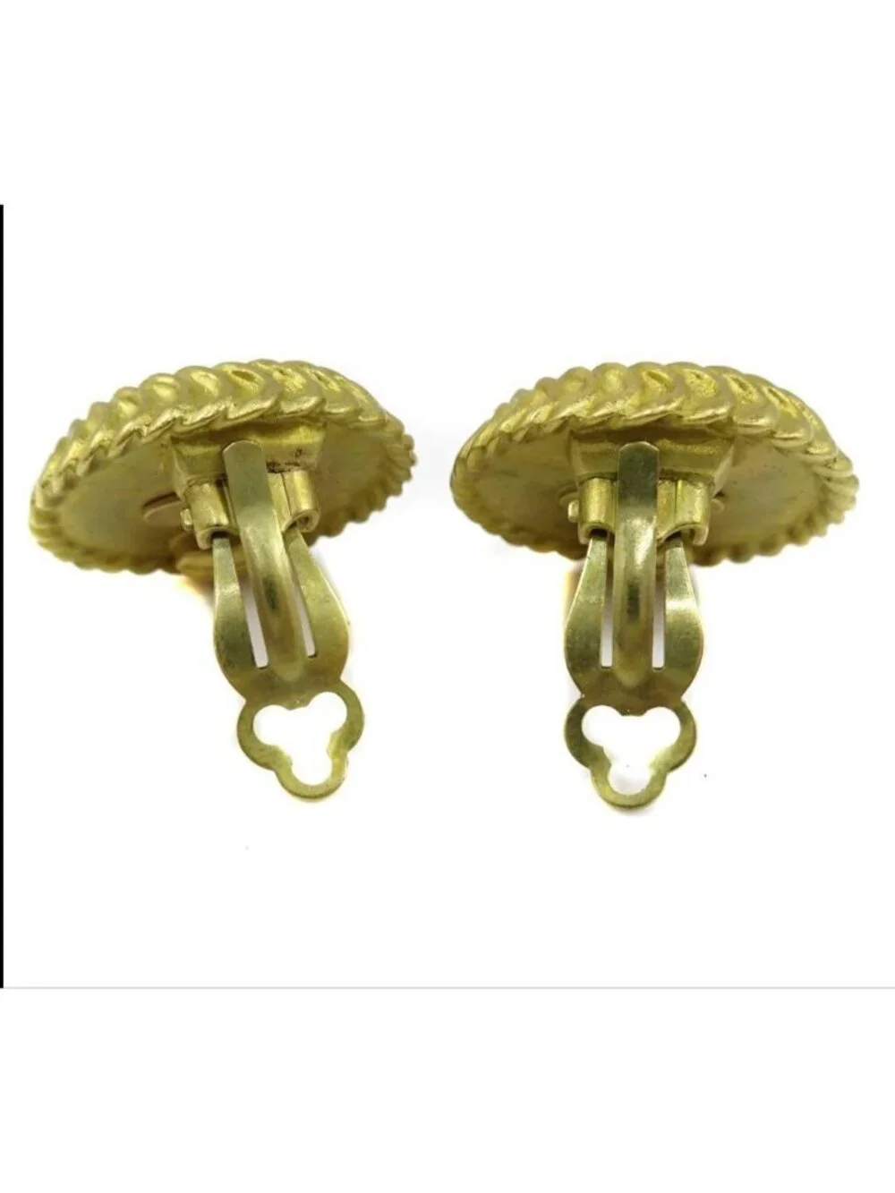 Chanel CC Logo Round Earrings